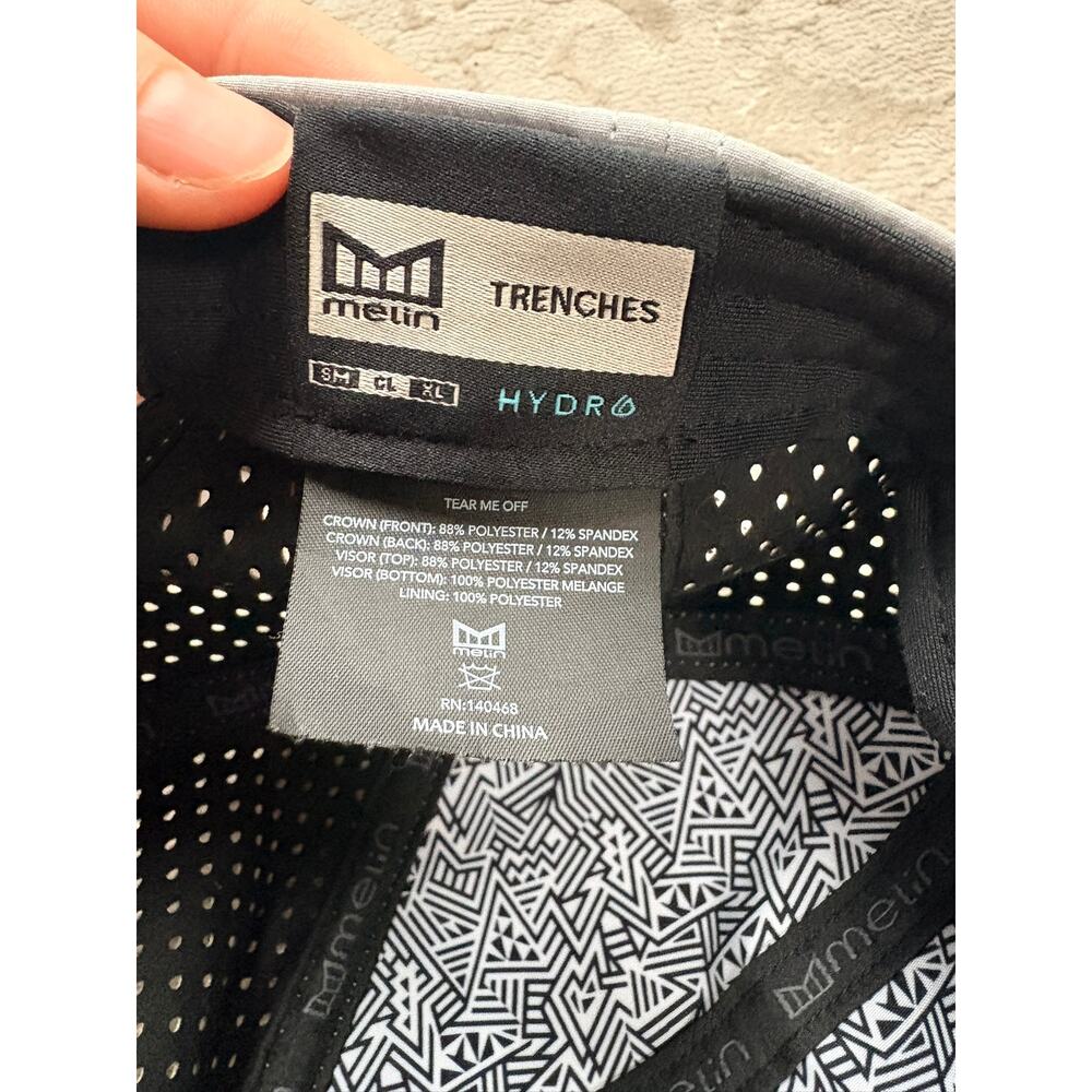 Melin Trenches Hydrolite Hat Heather Grey Performance Snapback Cap - Picture 3 of 5